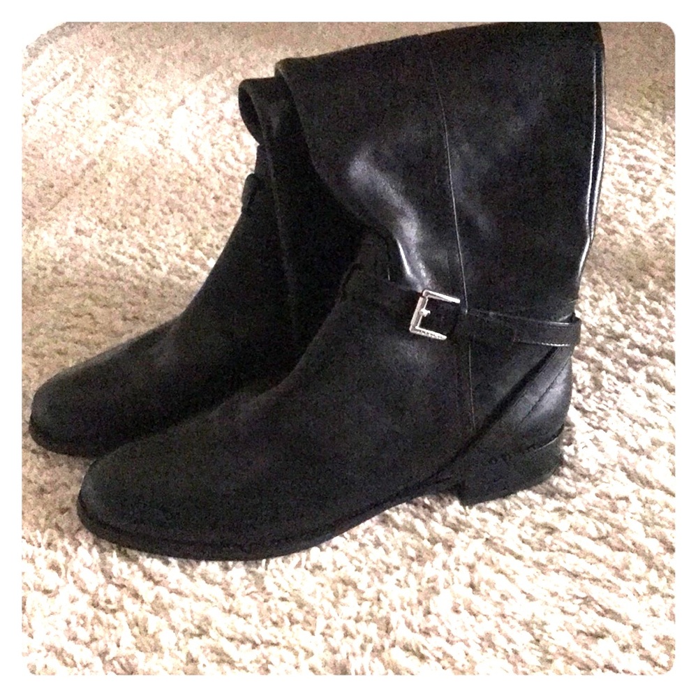 Coach black leather boots